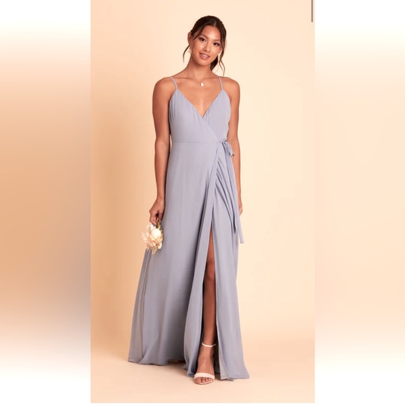Birdy Grey Dresses & Skirts - Birdy Grey Cindy Dress Chiffon Dusty Blue - Medium